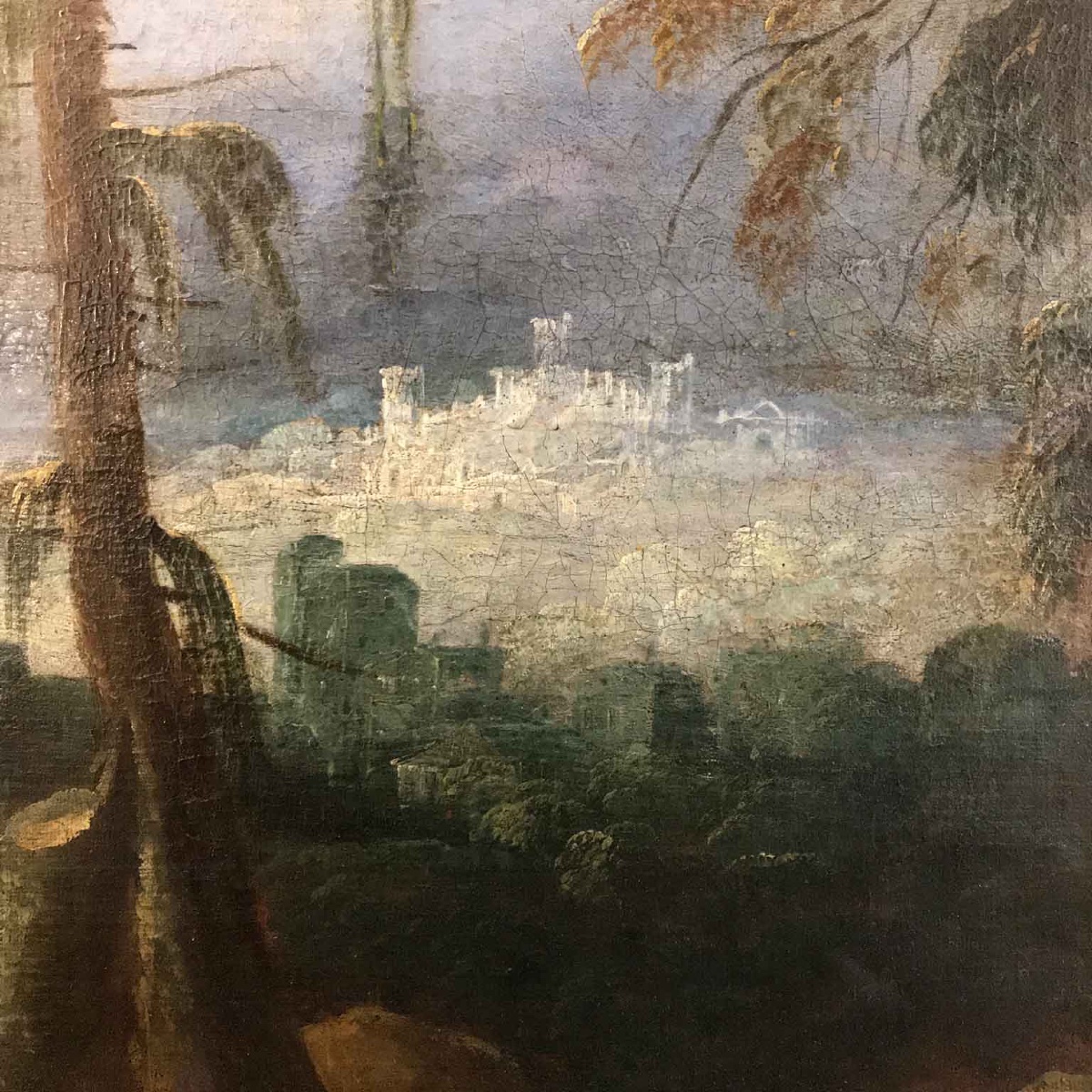 Grande Paesaggio Montano Animato con Architetture degli inizi del 1700-photo-5