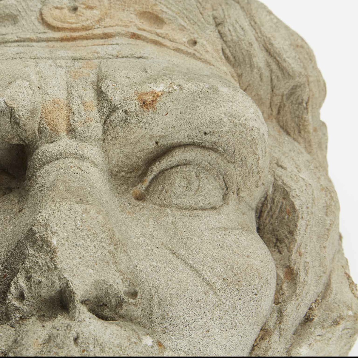 Maschera da fontana in pietra serena-photo-3