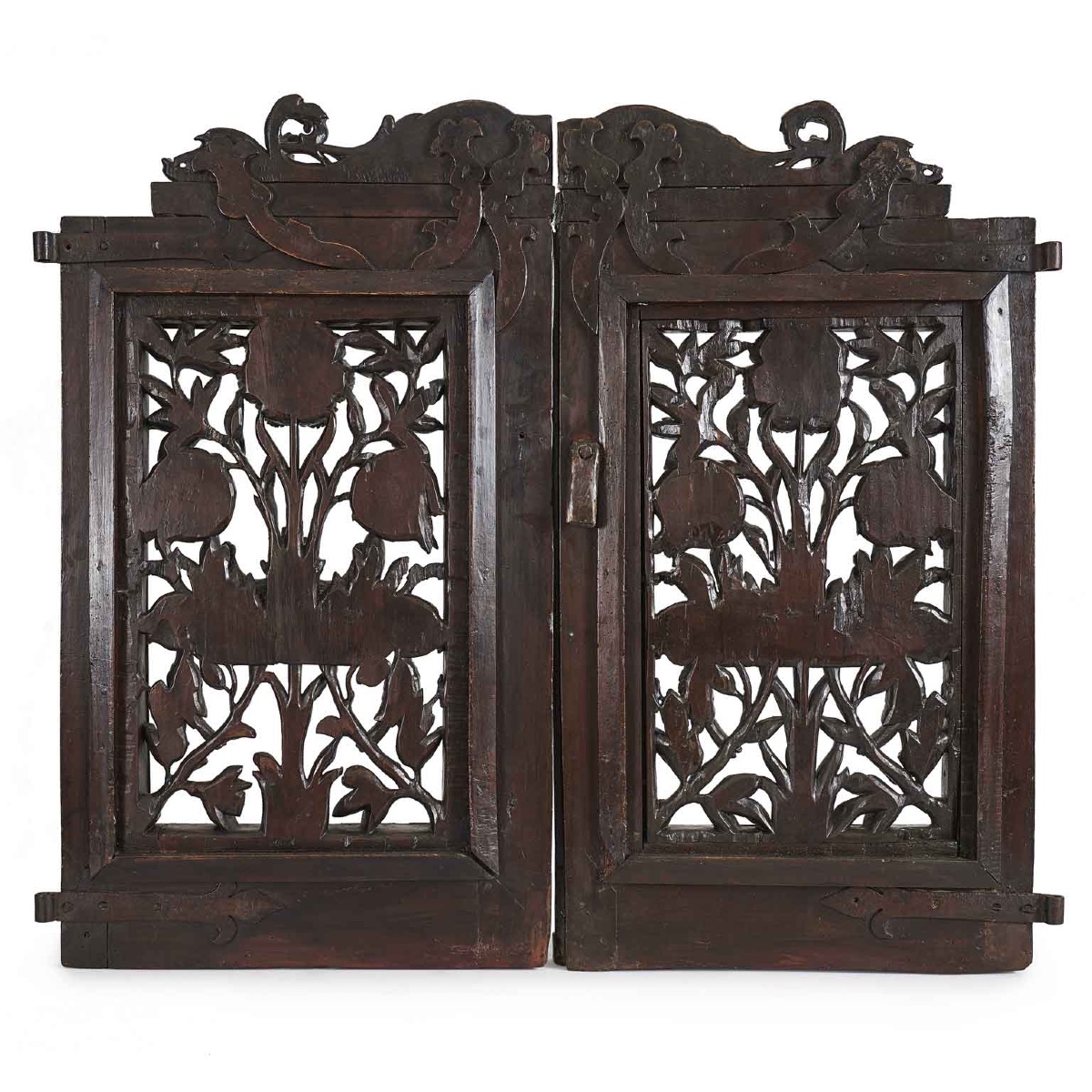 Cancello In Legno Intagliato Del 1700 Di Bottega Lombarda-photo-2