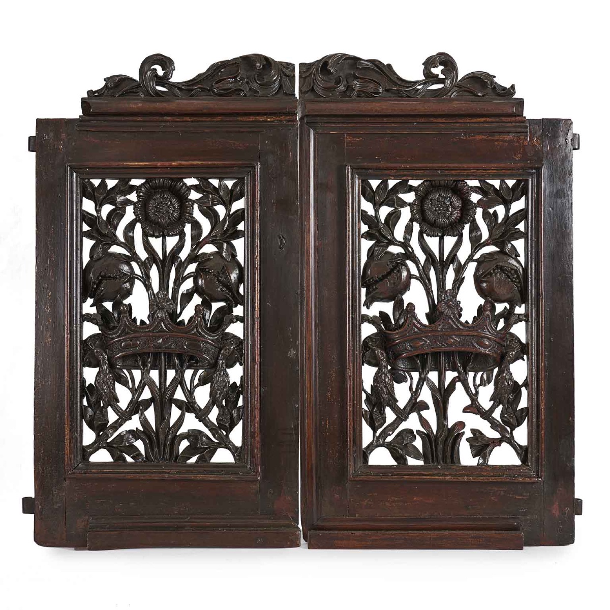 Cancello In Legno Intagliato Del 1700 Di Bottega Lombarda
