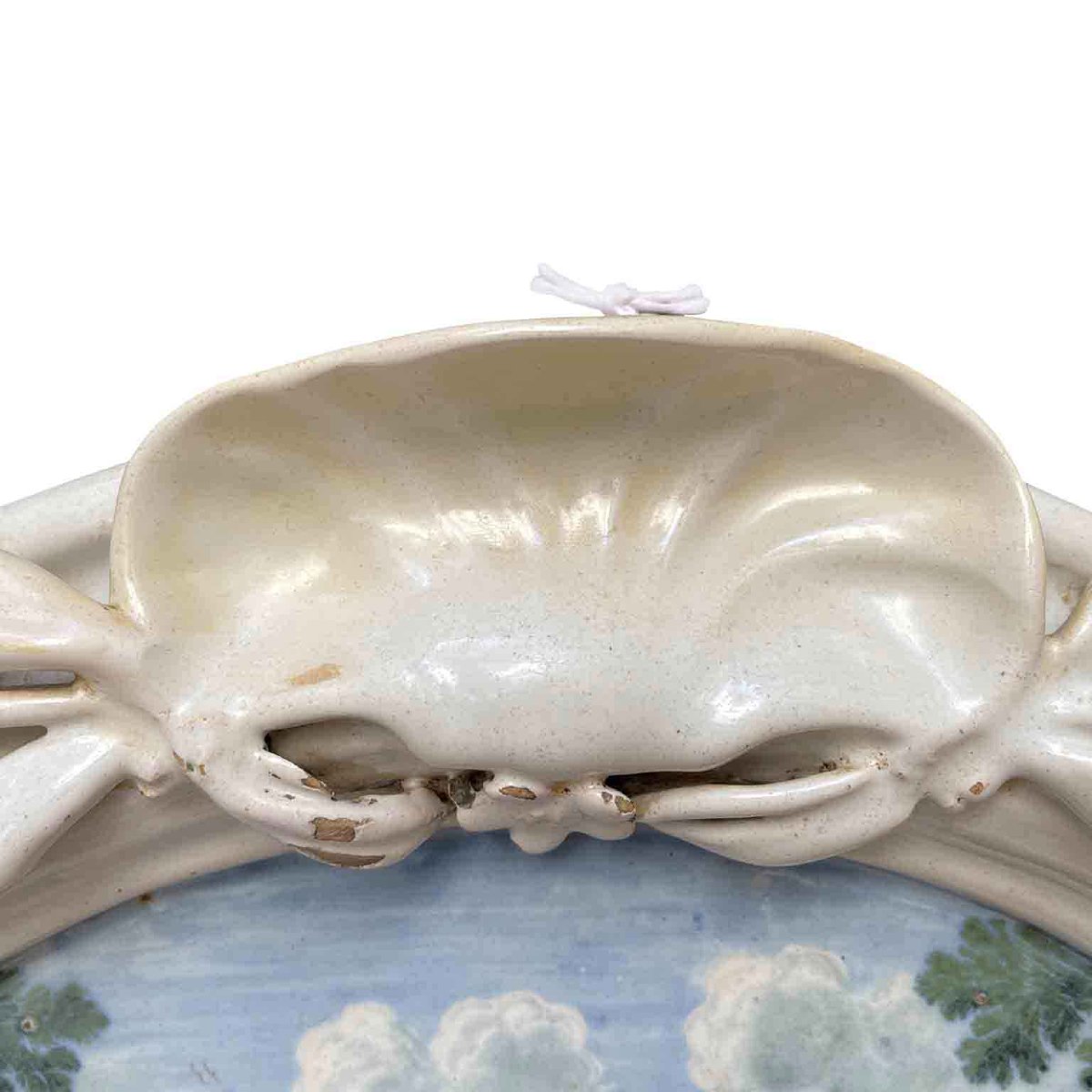 Ambrogetta In Maiolica Con Paesaggio 1750 Circa-photo-1