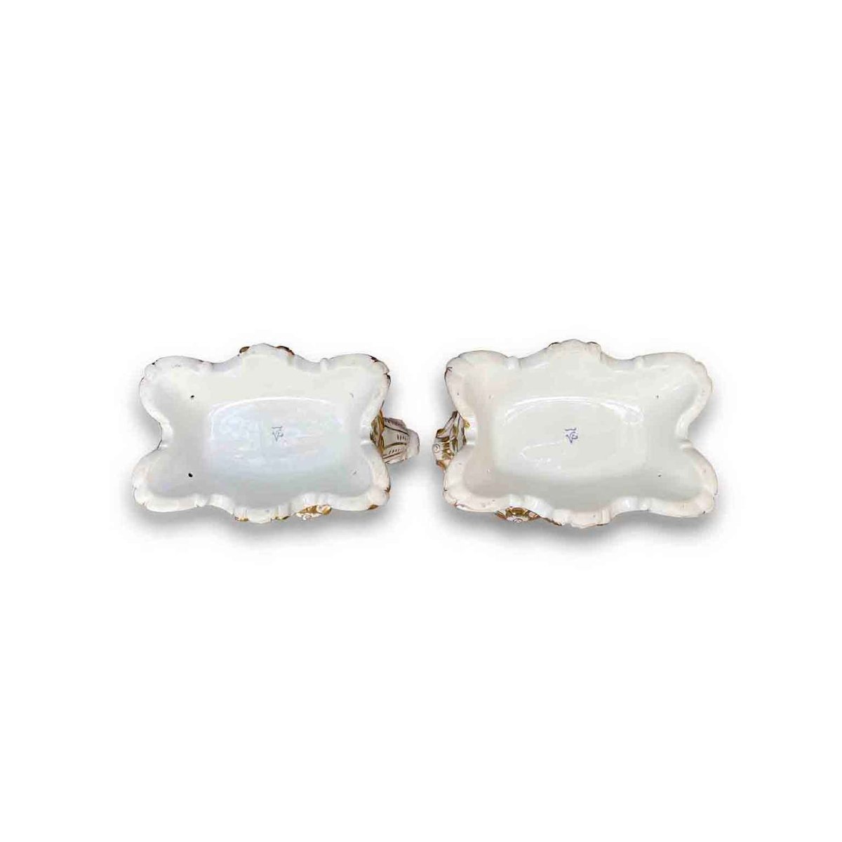 Coppia di Vasi a Cornucopia in Porcellana Francese Fine 1800-photo-2