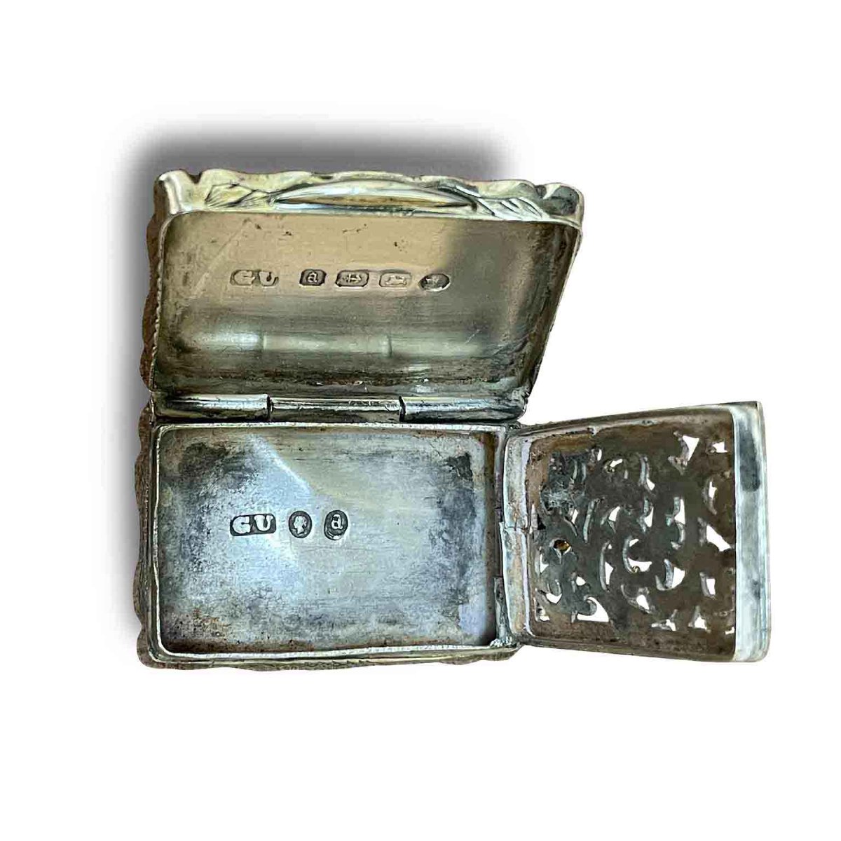 Vinaigrette Argento Birmingham 1849-photo-3