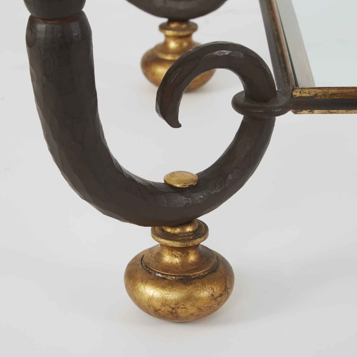 Tavolo da Salotto Rettangolare in Cristallo e Ferro XX Secolo-photo-2