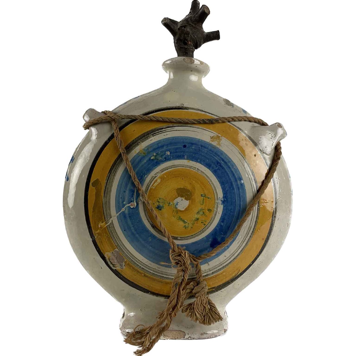 Fiasca Antica in Terracotta Decorata 1800-photo-2