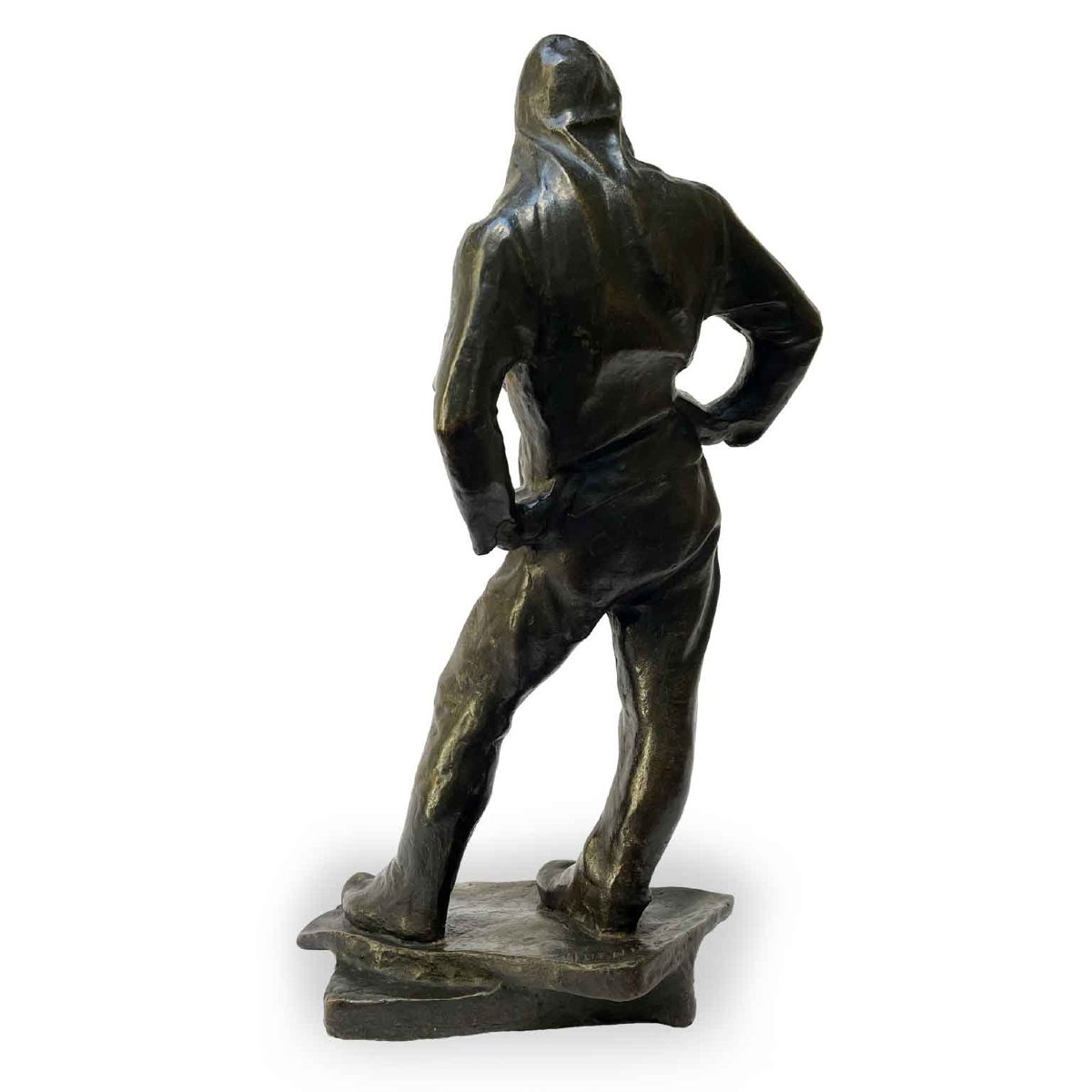 Figura Maschile In Bronzo Lo Scaricatore Del Porto Di Anversa Da Meunier -photo-3
