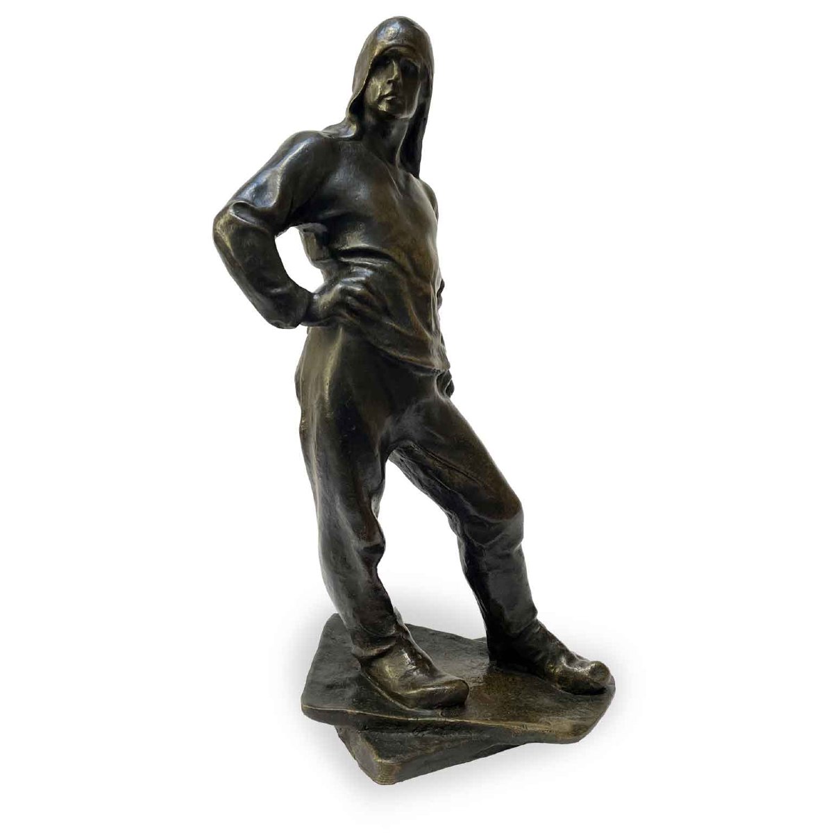 Figura Maschile In Bronzo Lo Scaricatore Del Porto Di Anversa Da Meunier -photo-4
