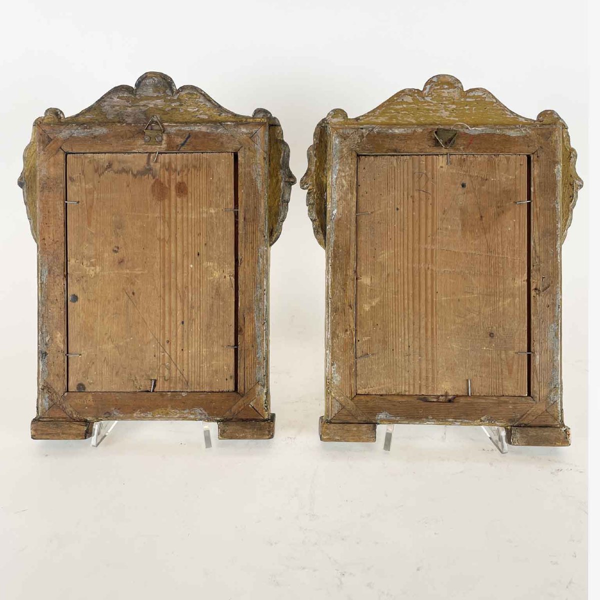 Coppia di Specchi con Cornici Italiane in Stile Neoclassico 1800-photo-3