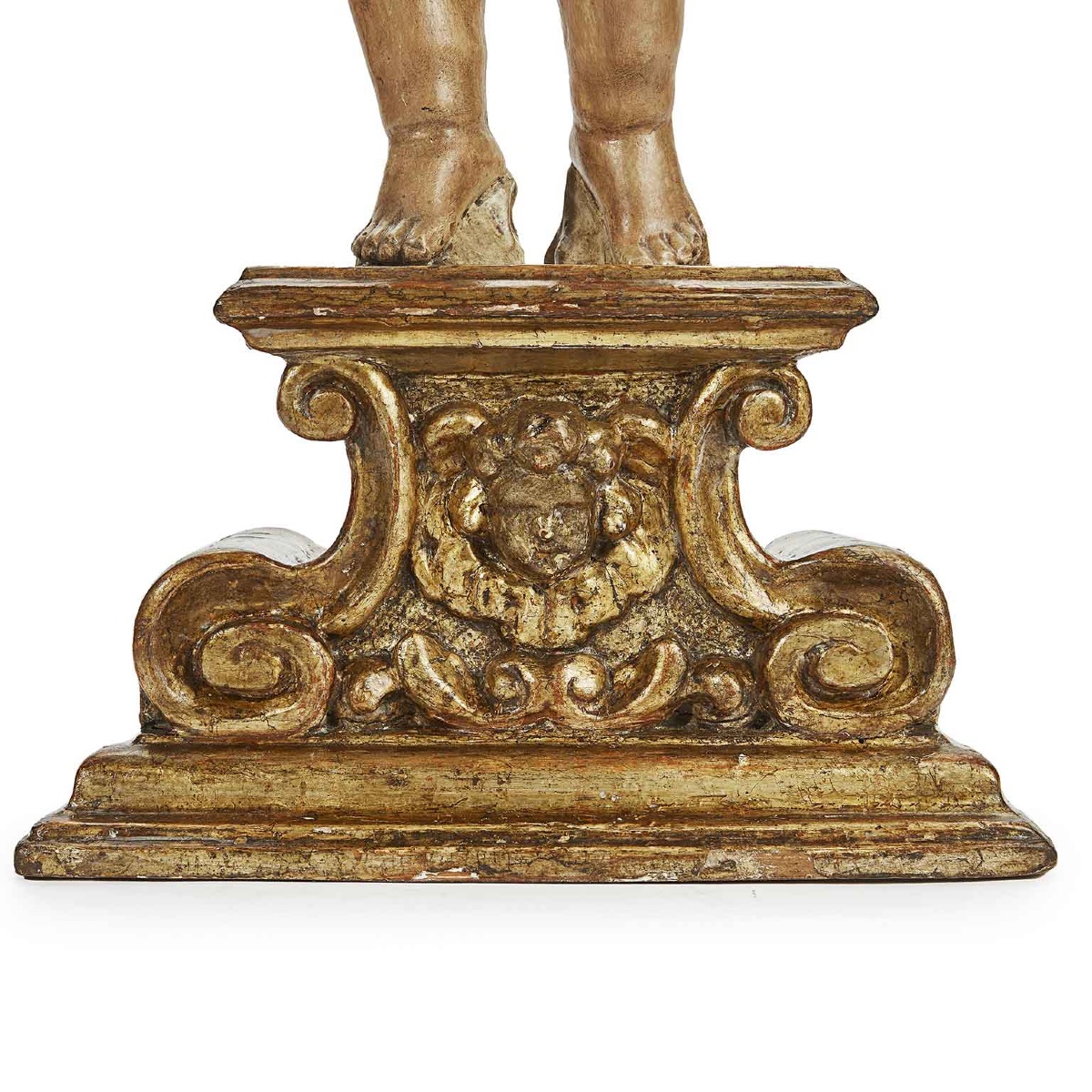 Coppia di Figure su Base Scolpita del 1700-photo-4