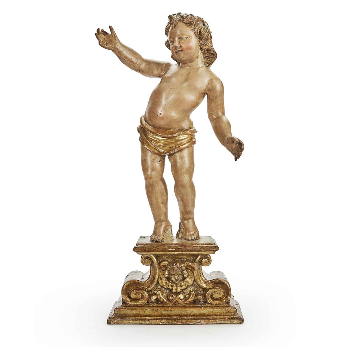 Coppia di Figure su Base Scolpita del 1700-photo-6