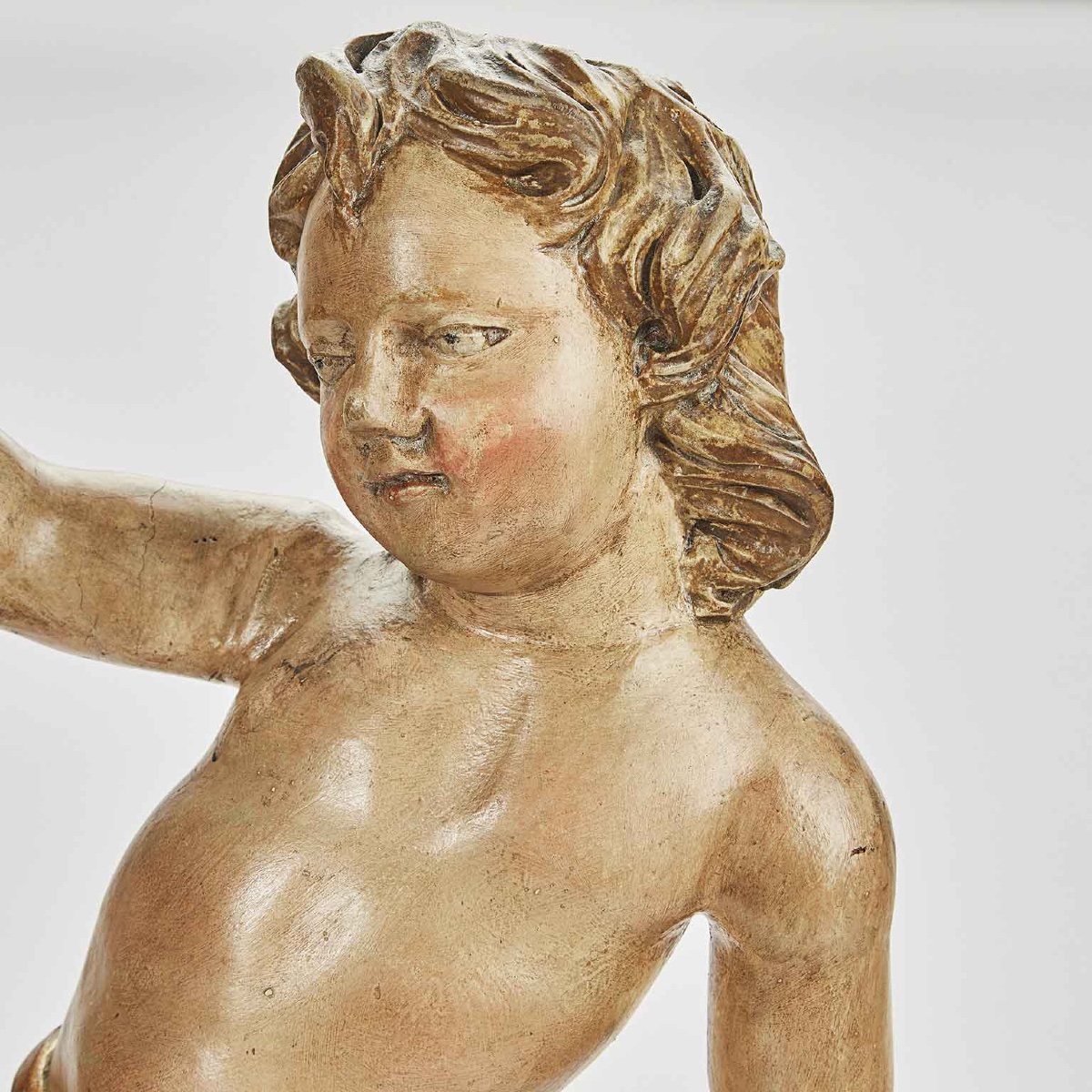 Coppia di Figure su Base Scolpita del 1700-photo-7