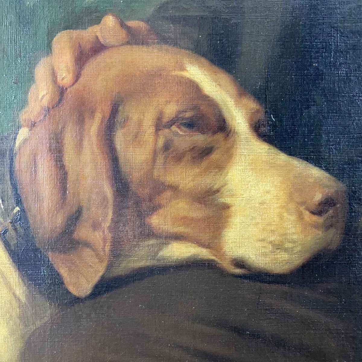 Giuseppe Penuti Gentiluomo Con Cane Bracco 1868 Ritratto Italiano Neoclassico-photo-3