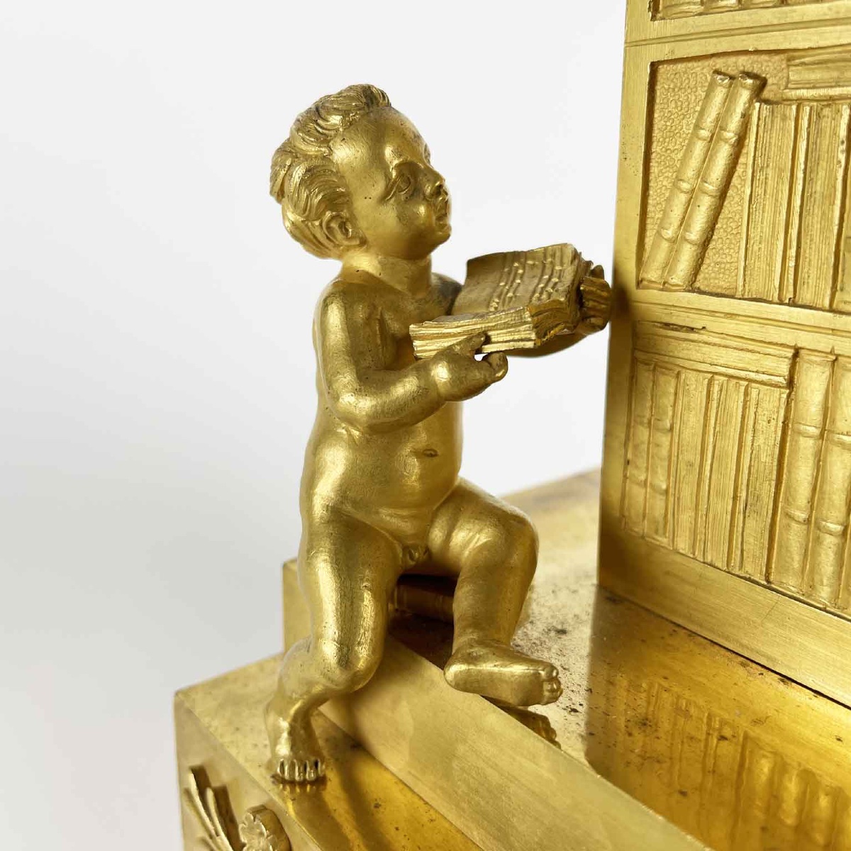 Orologio Da Tavolo In Bronzo Dorato Inizi 1800-photo-5