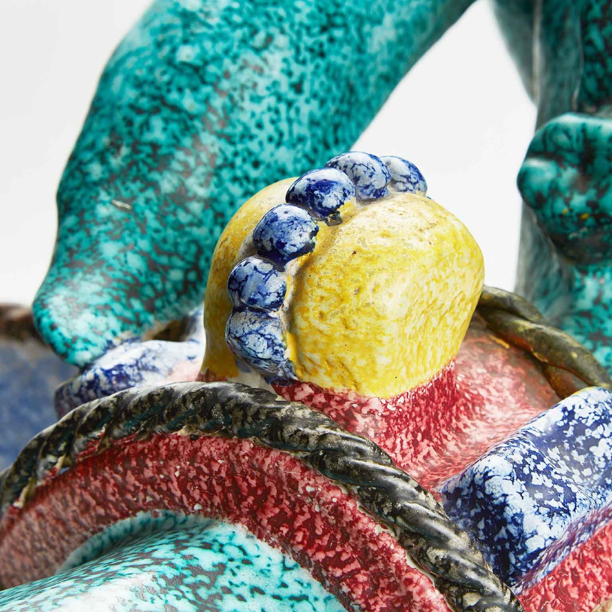 Grande Asino in Ceramica con Gerle Porta Uova Perugia 1950-photo-2