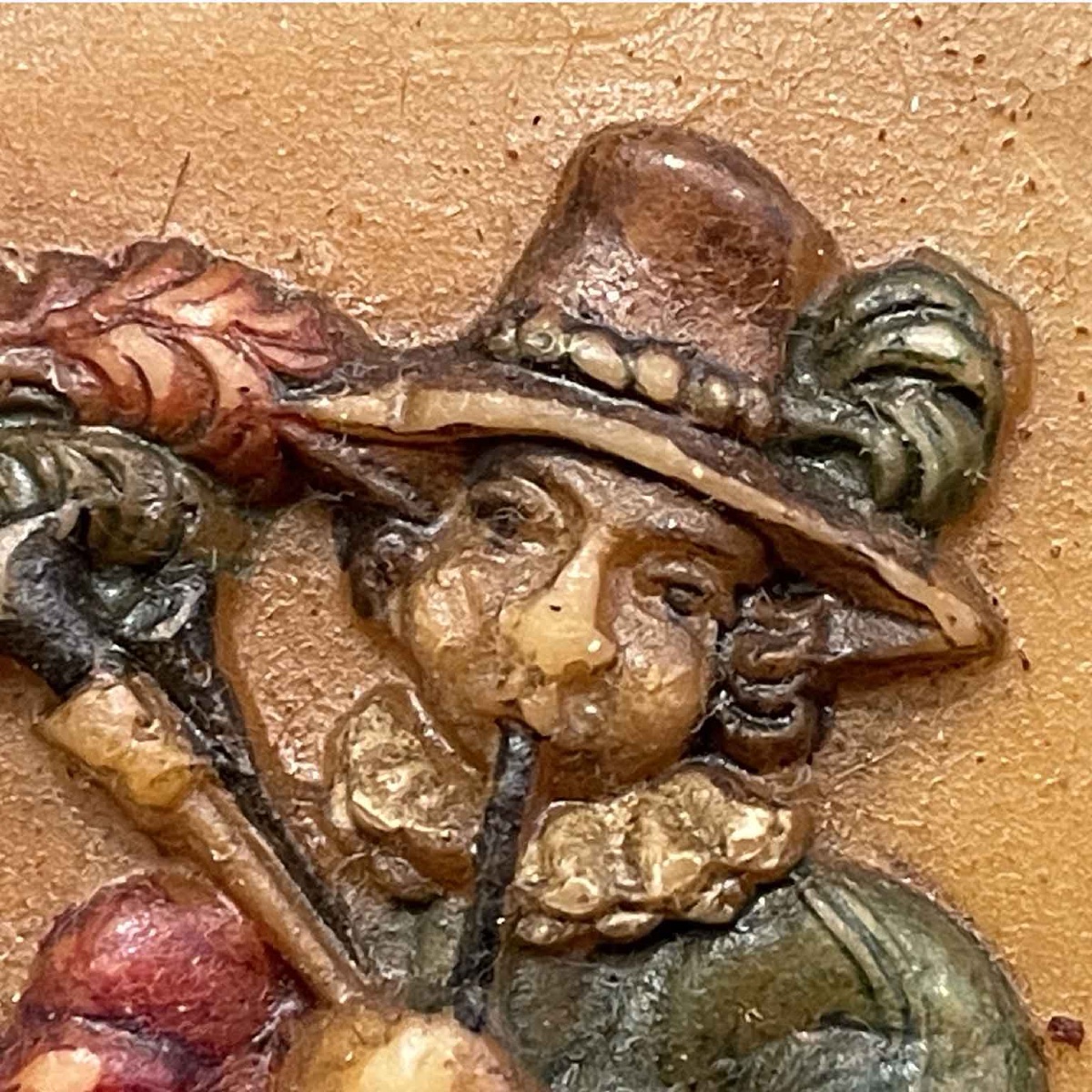 Ceroplasta Del 1800  Nordeuropea Con Figure Danzanti e Musicanti-photo-1