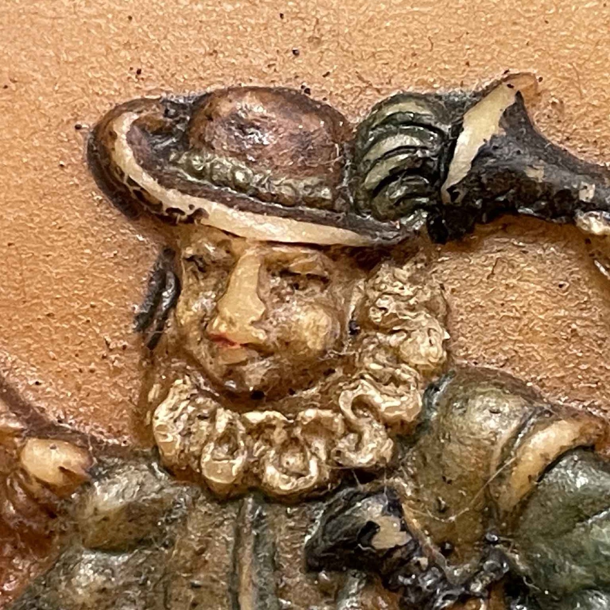 Ceroplasta Del 1800  Nordeuropea Con Figure Danzanti e Musicanti-photo-4