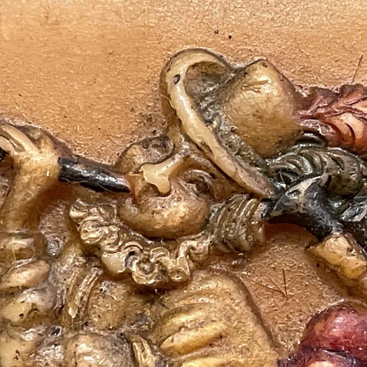 Ceroplasta Del 1800  Nordeuropea Con Figure Danzanti e Musicanti-photo-5