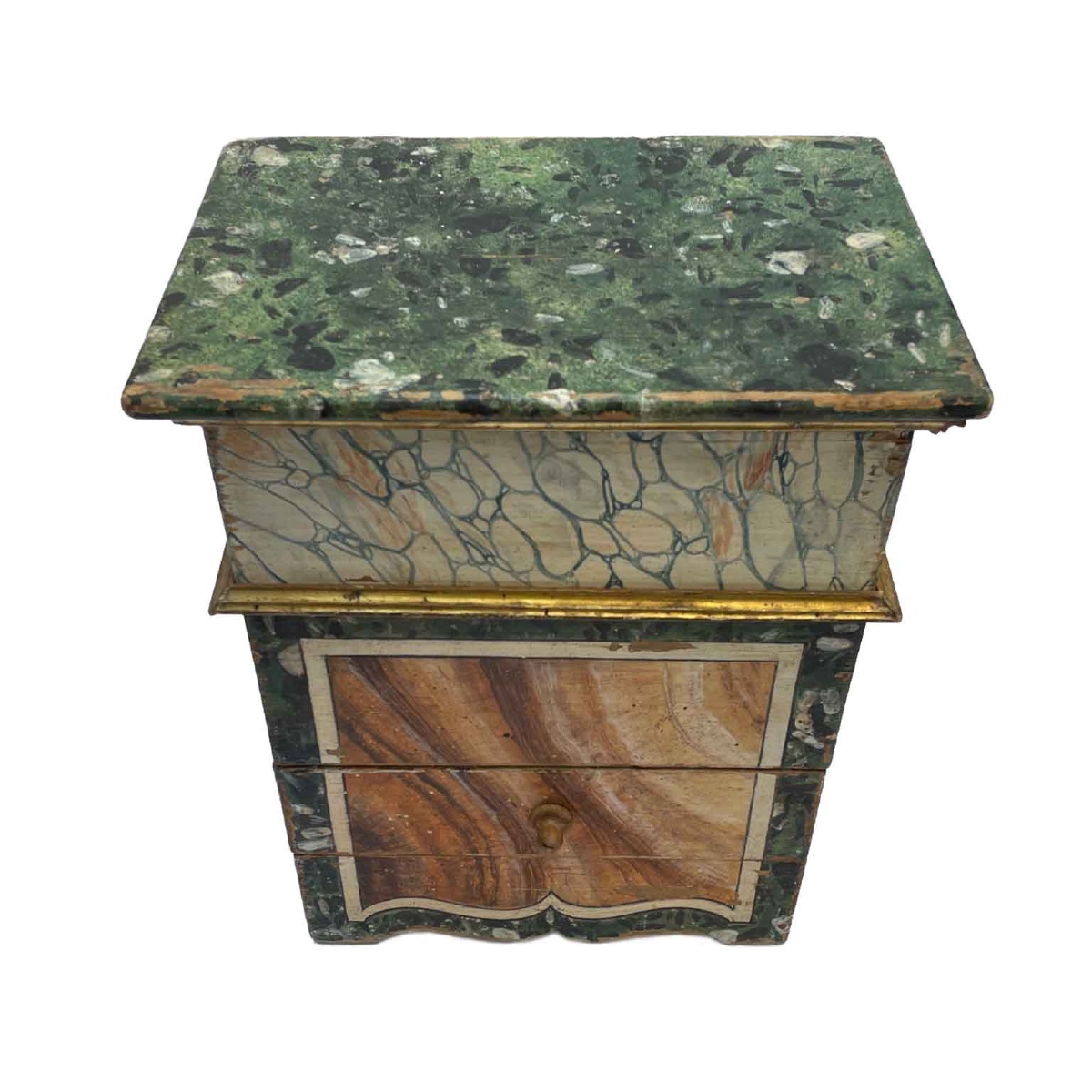 Coppia Di Comodini Marchigiani Laccati Primi 1900-photo-3