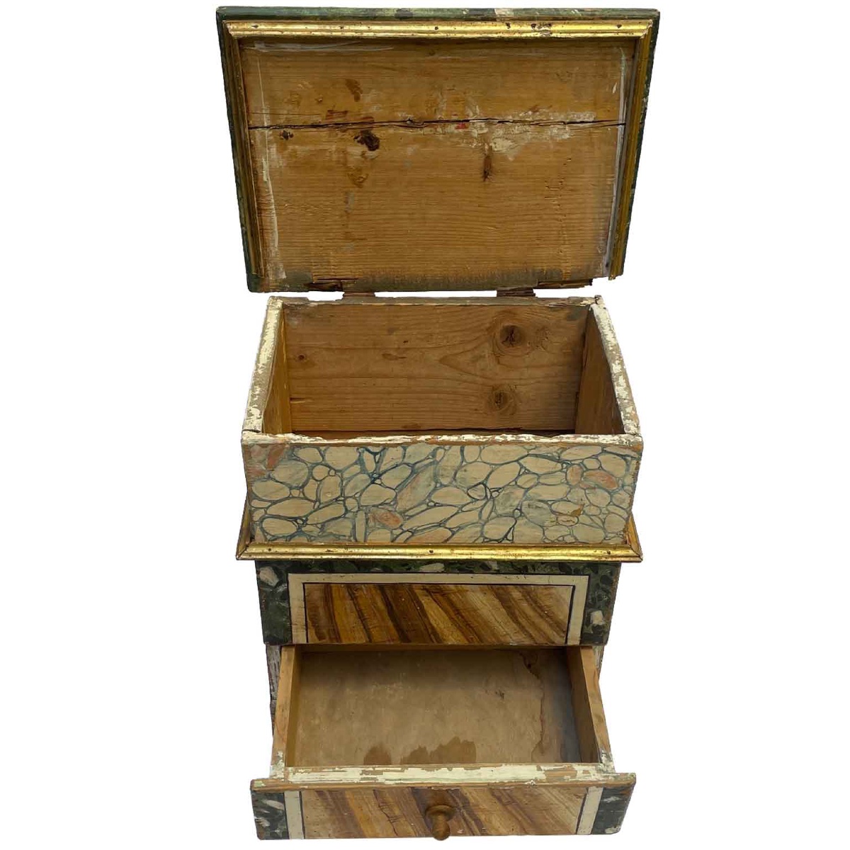 Coppia Di Comodini Marchigiani Laccati Primi 1900-photo-2