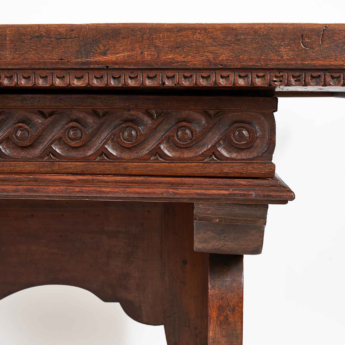  Tavolo Da Pranzo in Noce Con Cassetti 1800-photo-3