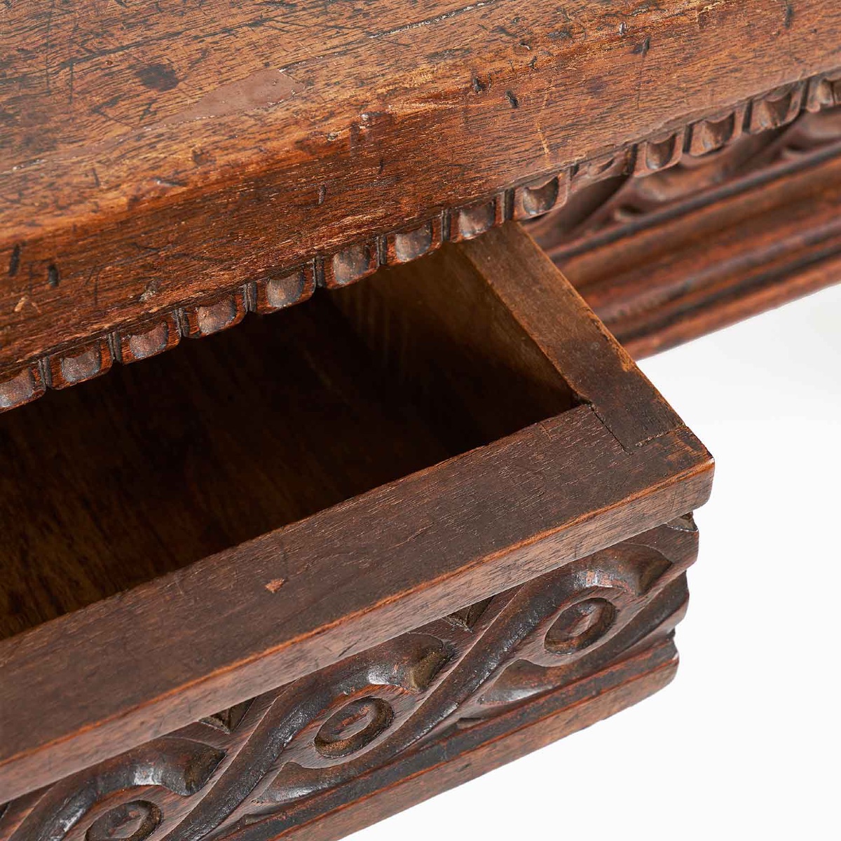  Tavolo Da Pranzo in Noce Con Cassetti 1800-photo-4