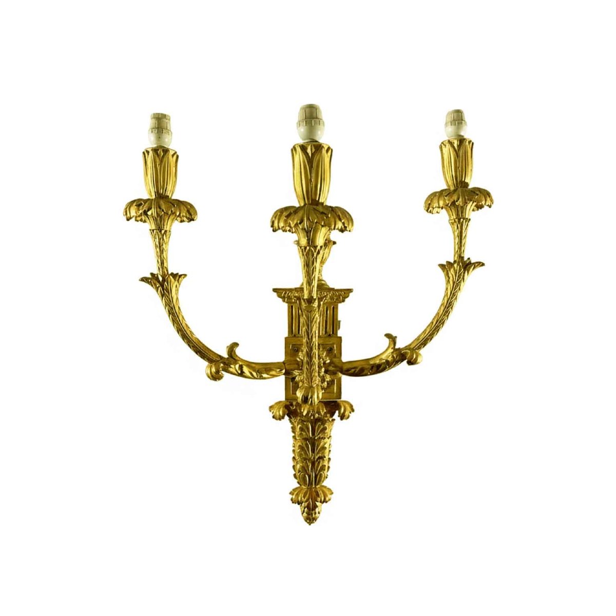 Quattro Appliques In Legno Finemente Intagliato E Dorato In Oro Zecchino Fine 1800-photo-4