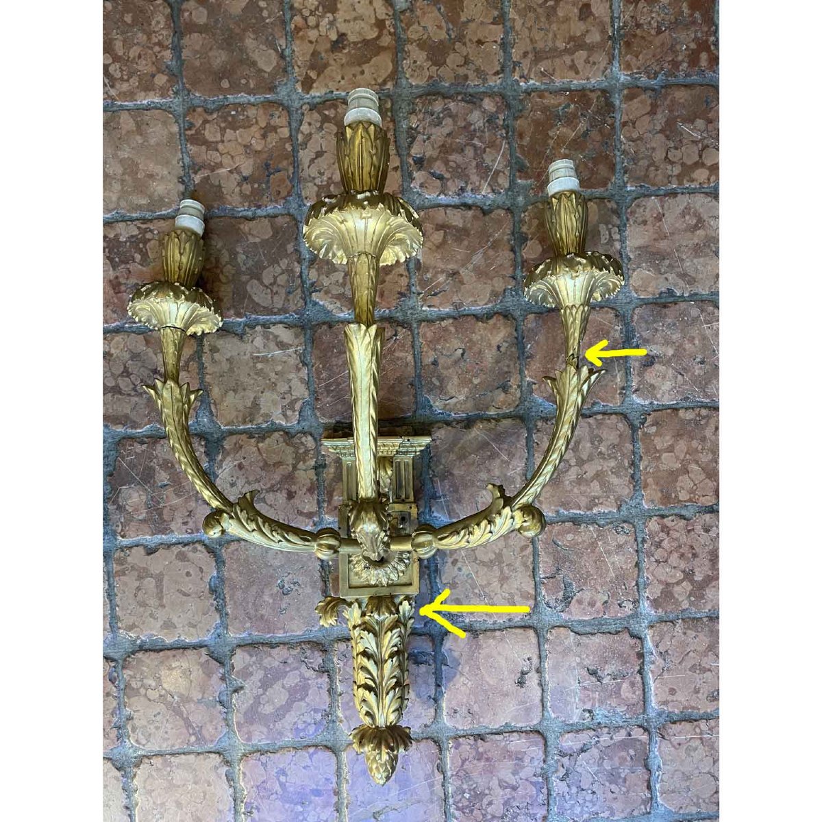 Quattro Appliques In Legno Finemente Intagliato E Dorato In Oro Zecchino Fine 1800-photo-5