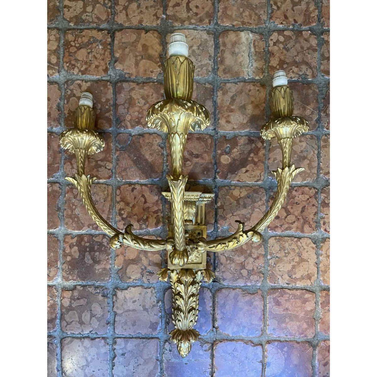 Quattro Appliques In Legno Finemente Intagliato E Dorato In Oro Zecchino Fine 1800-photo-8