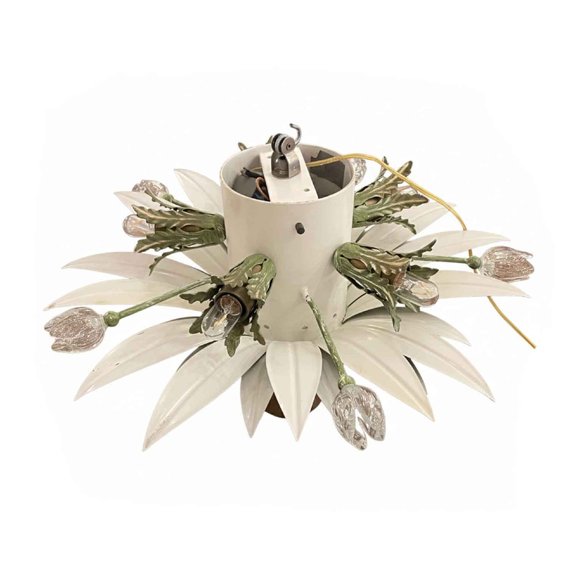 Plaforiera Floreale Verde Con Fiori in Vetro Banci Firenze-photo-2