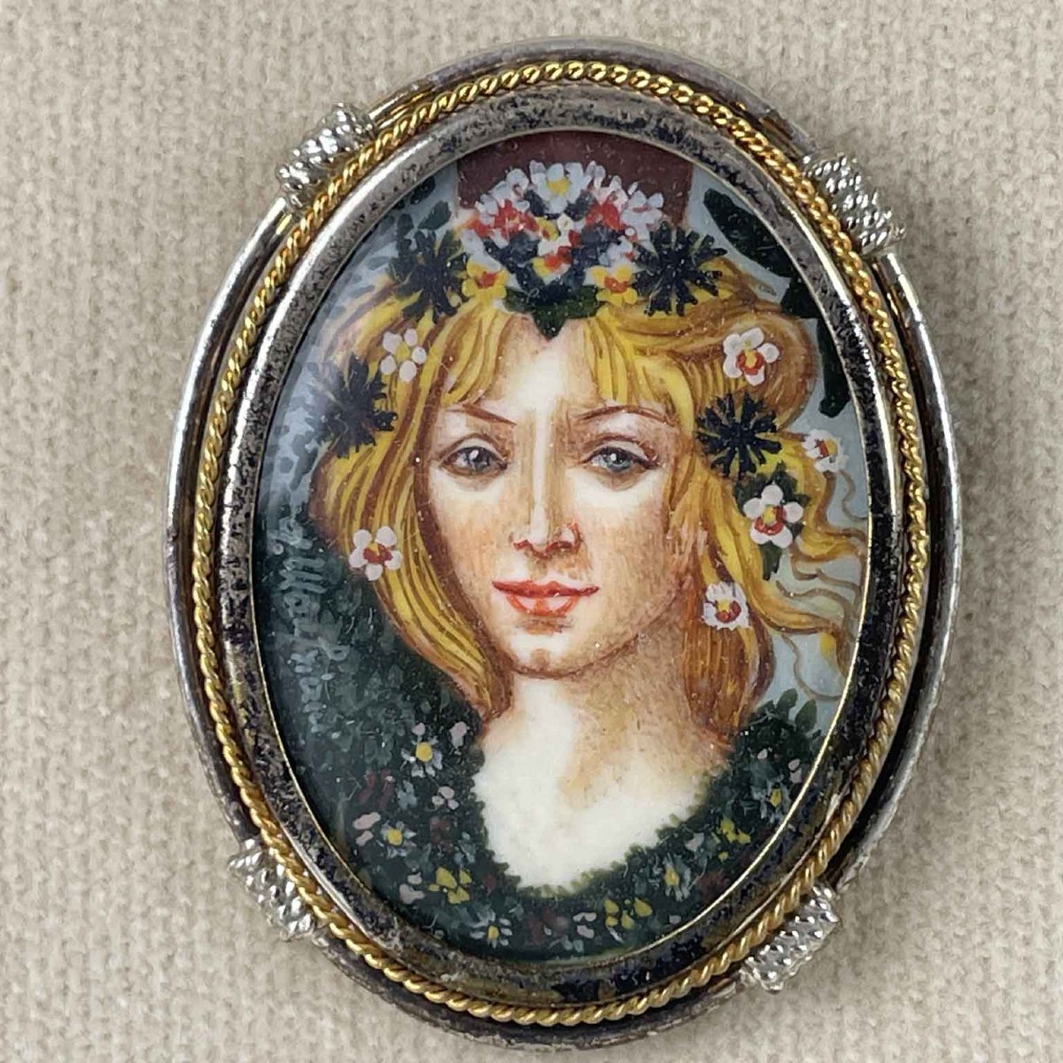 Anna Manfriani Composizione Di Sei Miniature Ovali 1960 Circa-photo-3