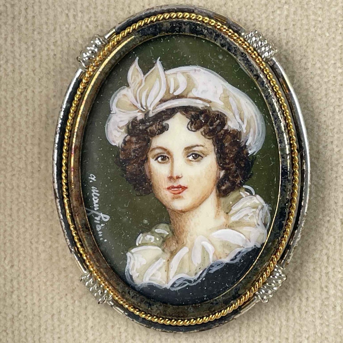 Anna Manfriani Composizione Di Sei Miniature Ovali 1960 Circa-photo-4