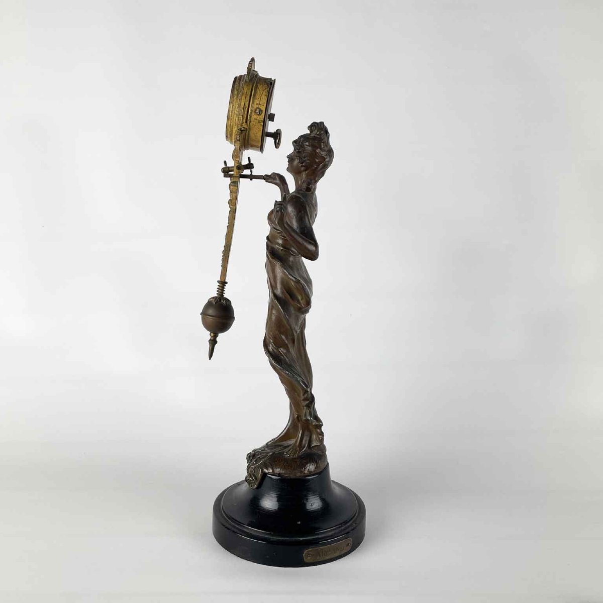 Orologio Da Tavolo Con Figura Di Donna Inizi 1900-photo-2