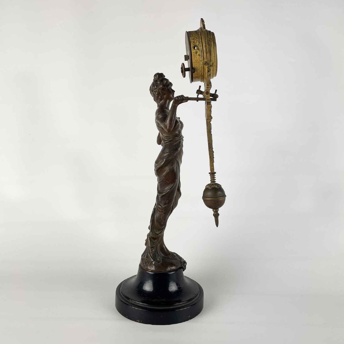 Orologio Da Tavolo Con Figura Di Donna Inizi 1900-photo-4