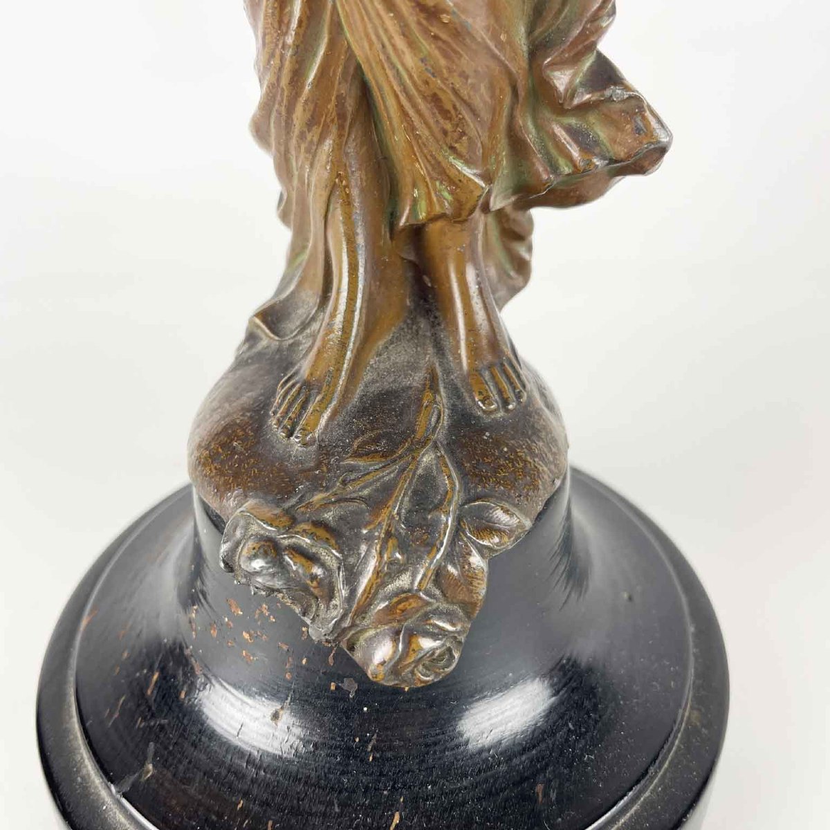 Orologio Da Tavolo Con Figura Di Donna Inizi 1900-photo-2