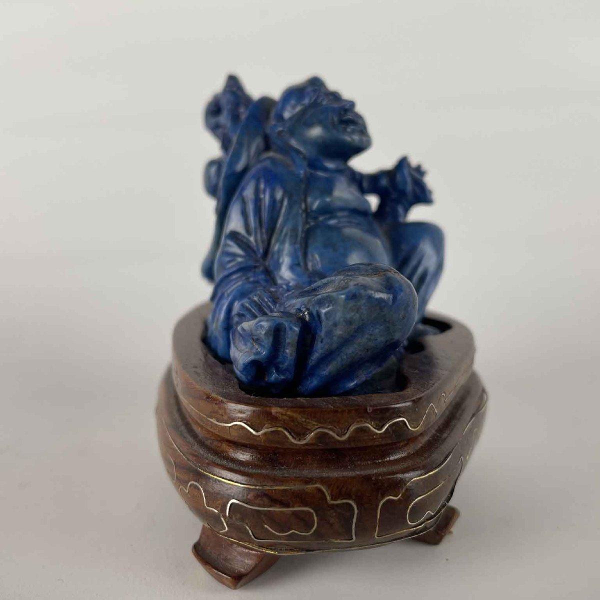 Buddha In Lapislazzuli Di Fattura Cinese Del 1960 Circa-photo-4