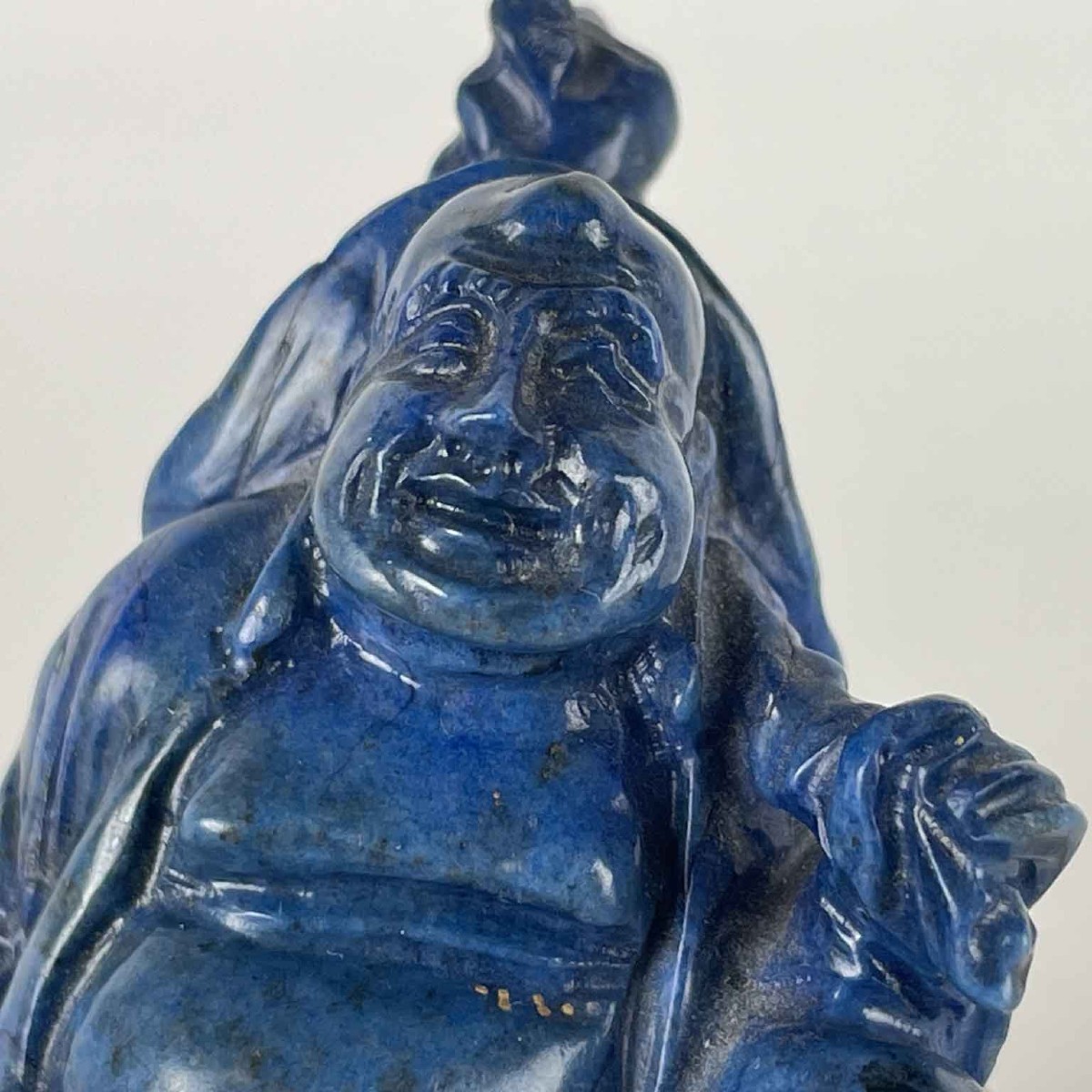 Buddha In Lapislazzuli Di Fattura Cinese Del 1960 Circa-photo-1