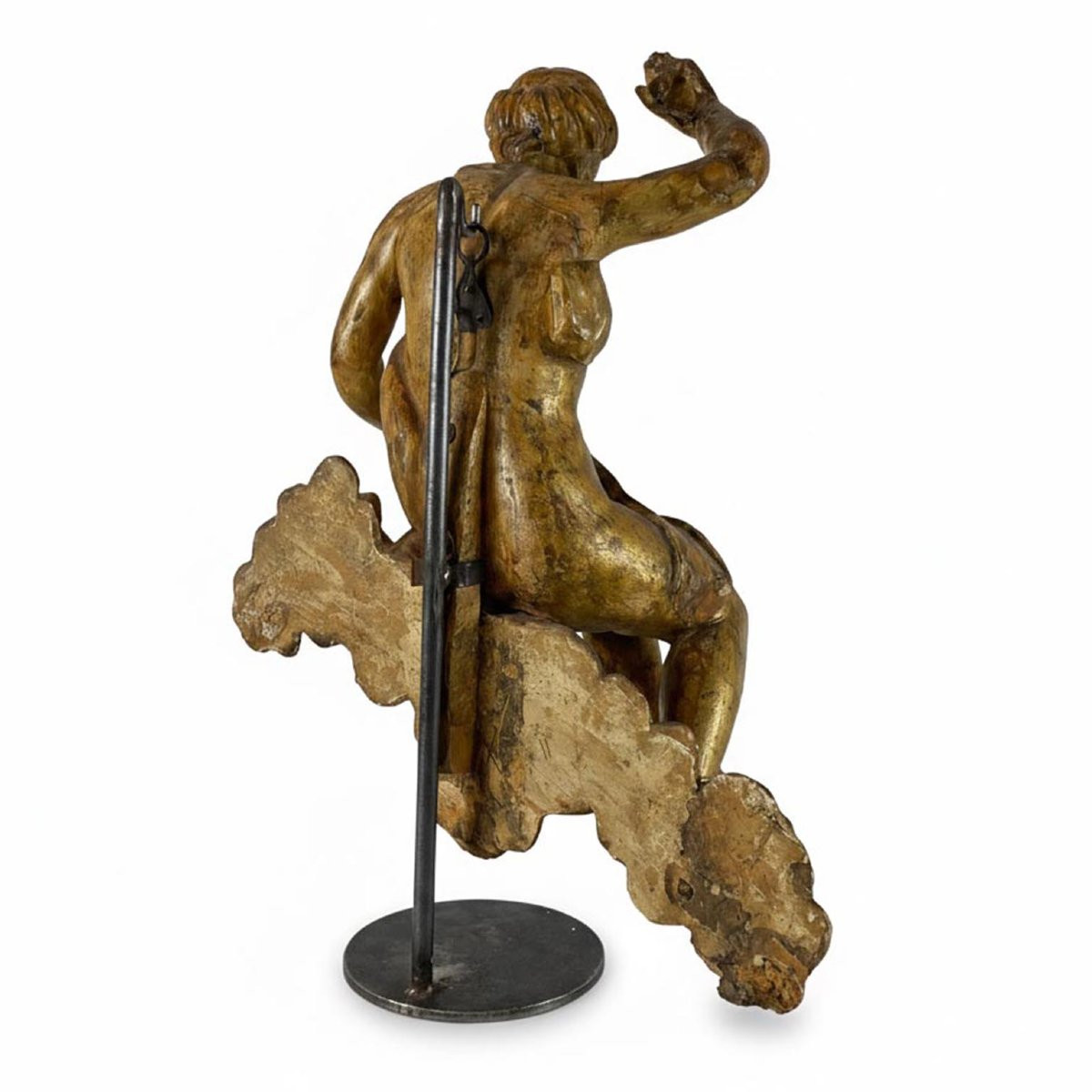 Diana Scultura Barocca Intagliata e Dorata 1600-photo-4