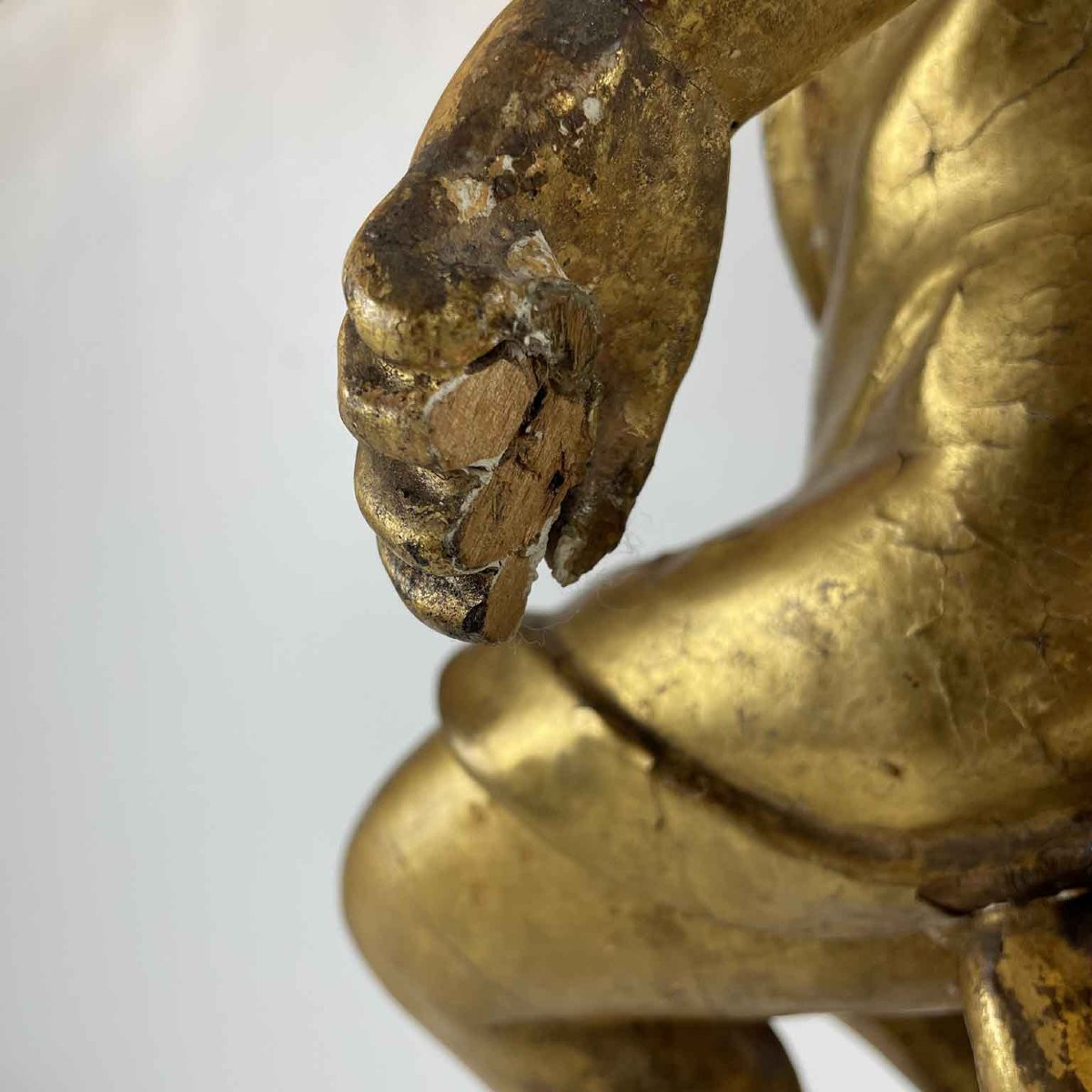 Diana Scultura Barocca Intagliata e Dorata 1600-photo-1