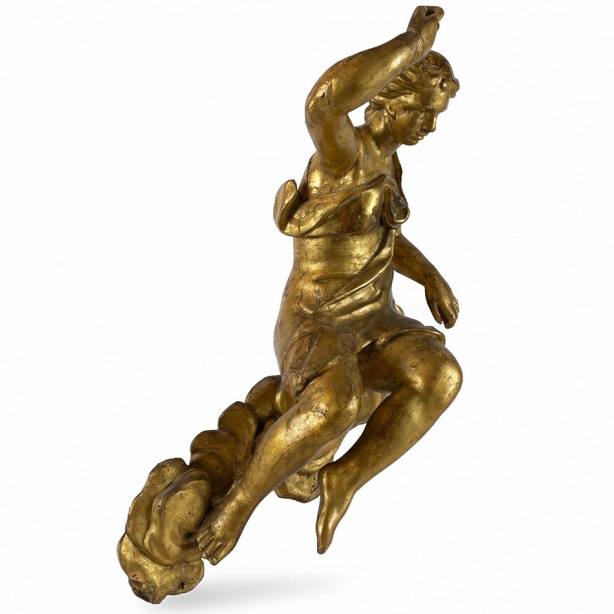 Diana Scultura Barocca Intagliata e Dorata 1600-photo-2