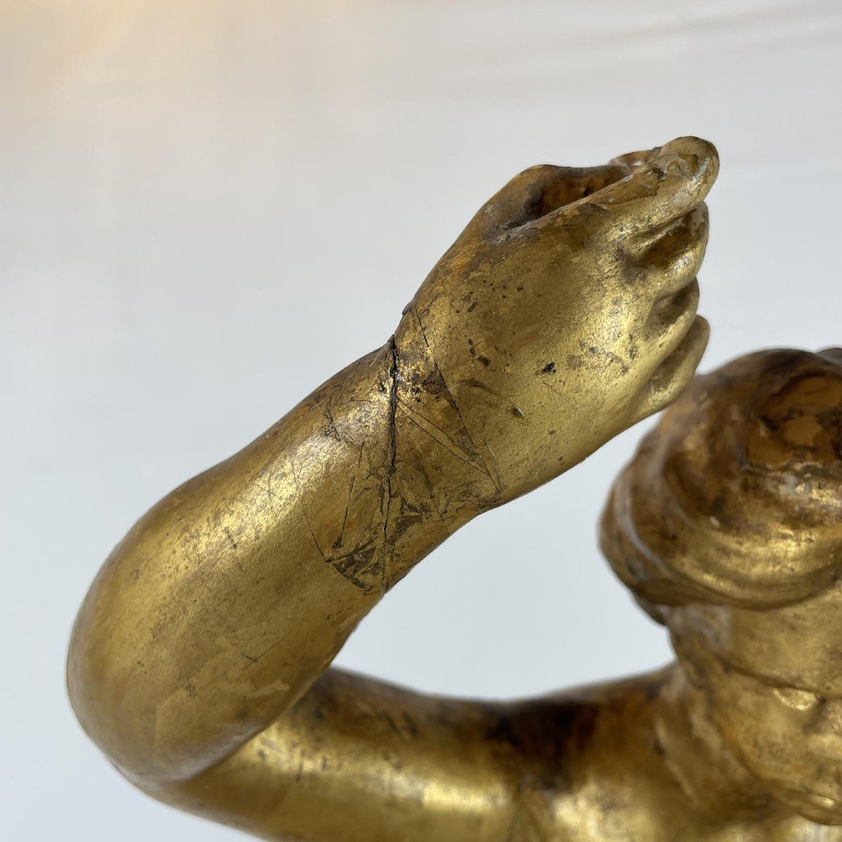 Diana Scultura Barocca Intagliata e Dorata 1600-photo-3