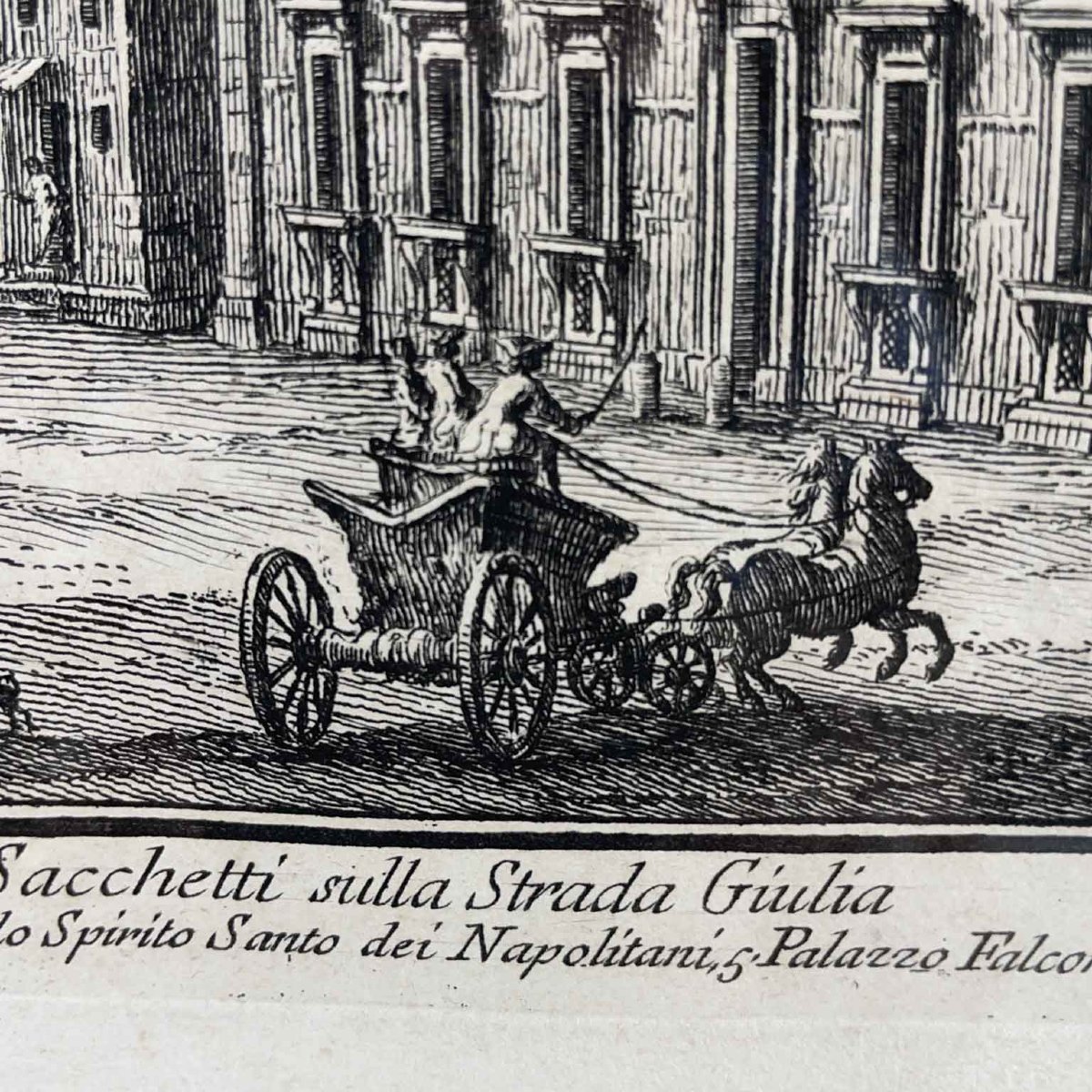  Giuseppe Vasi Vedute di Roma e Venezia Set di tre Incisioni Acquaforti del 1757-photo-5