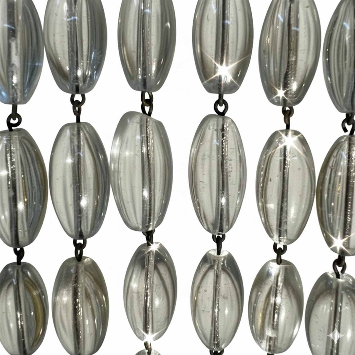 Quattro Appliques Antiche Francesi Deco In Bronzo Dorato e Cristallo 1920-photo-1