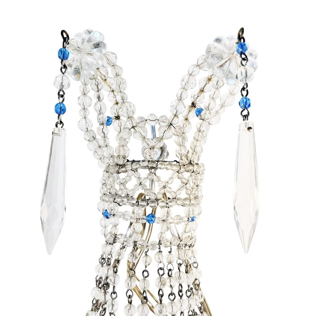 Coppia Di appliques Con Perline A Due Luci-photo-3