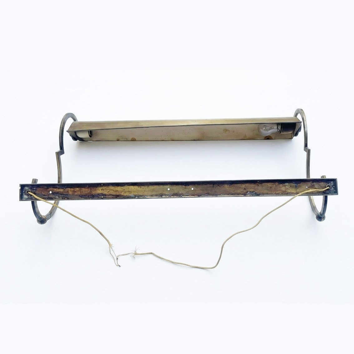 Coppia Di Lampade Da Parete In Ottone Per Quadri-photo-4