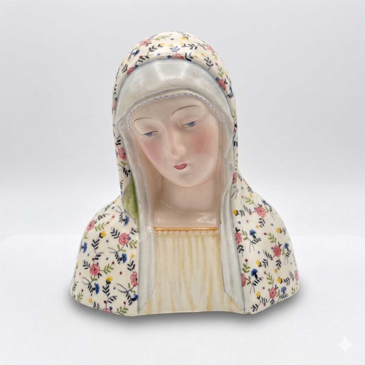 Manifattura Minghetti Bologna Madonna In Ceramica Primi 1900
