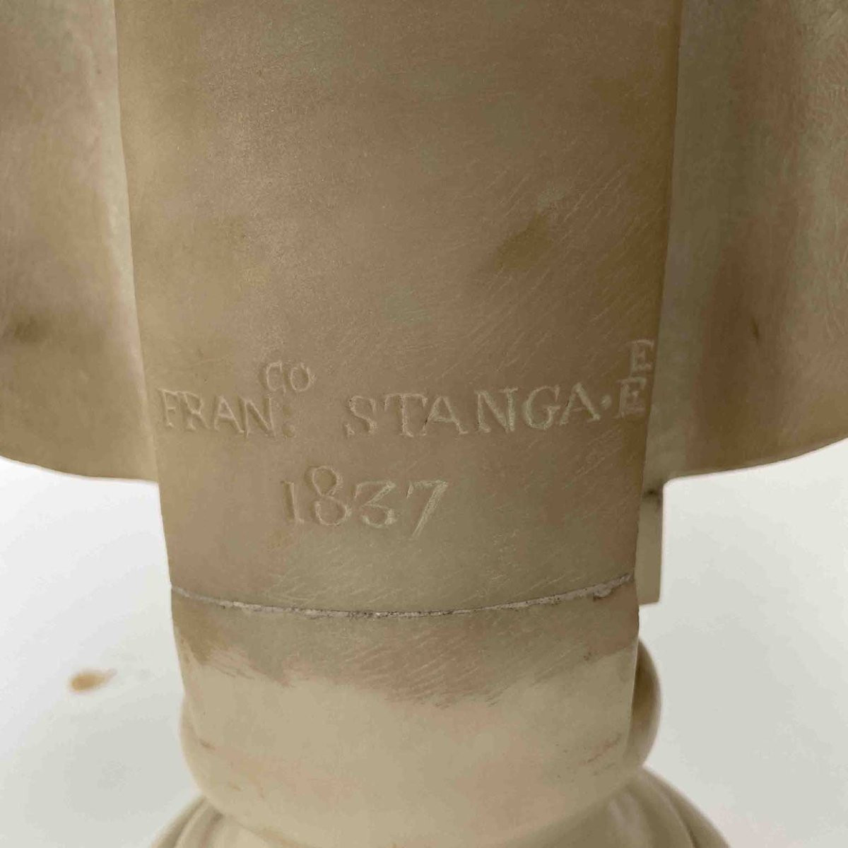 Francesco Stanga Busto Di Bambino In Marmo Di Carrara 1837-photo-2