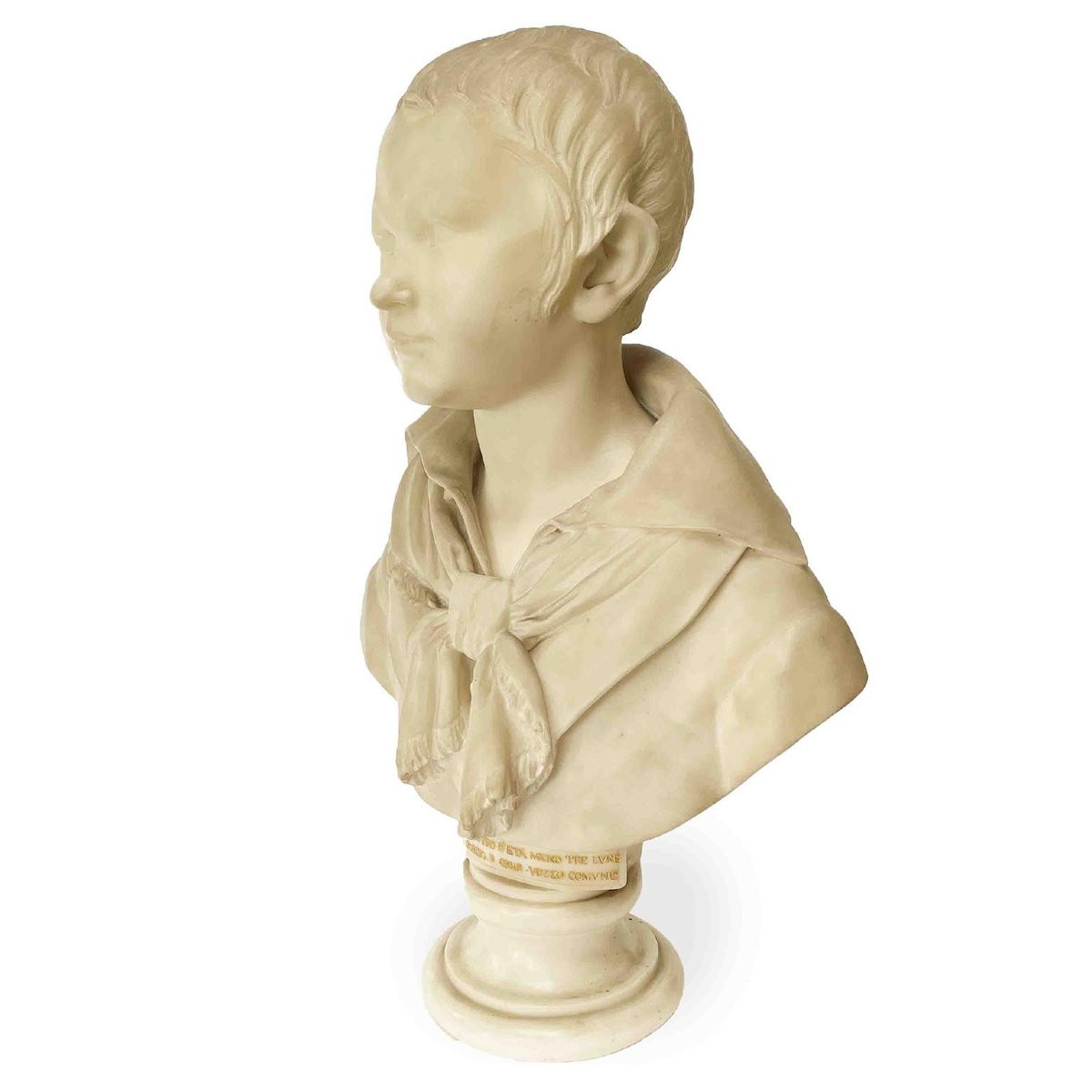 Francesco Stanga Busto Di Bambino In Marmo Di Carrara 1837-photo-3
