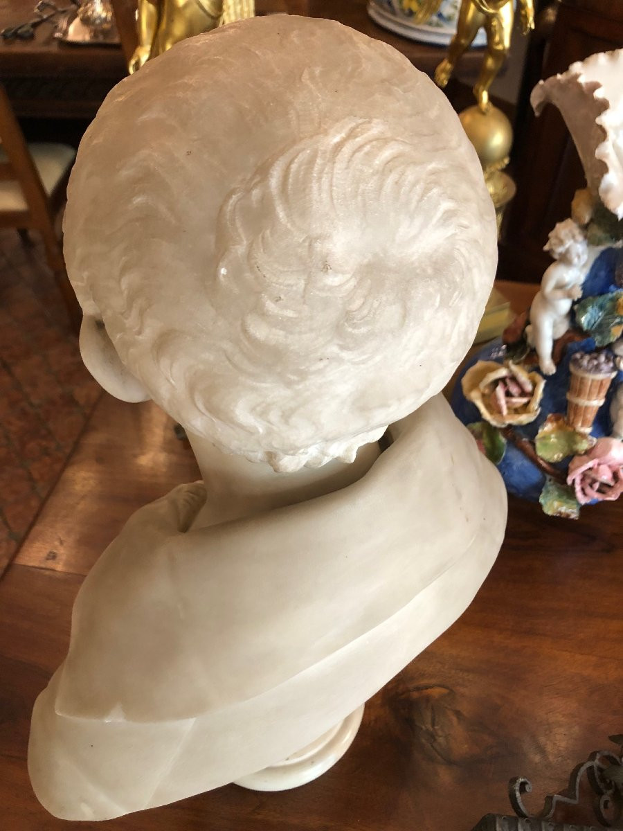 Francesco Stanga Busto Di Bambino In Marmo Di Carrara 1837-photo-8