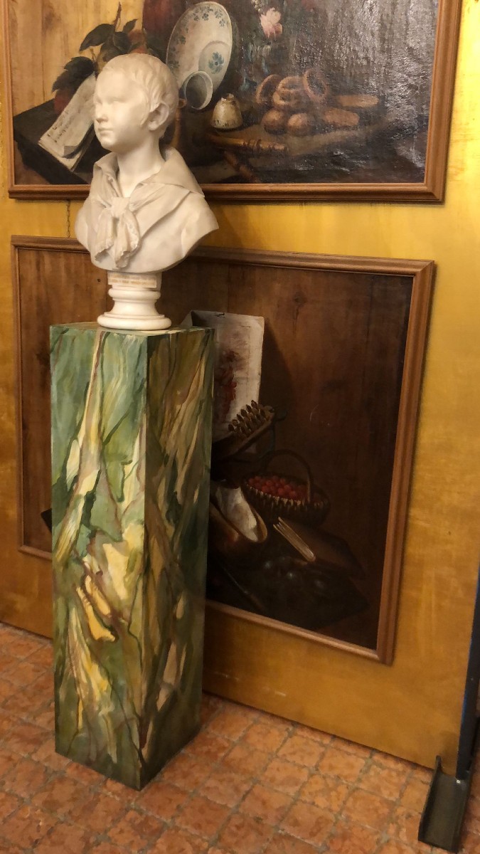 Francesco Stanga Busto Di Bambino In Marmo Di Carrara 1837-photo-6