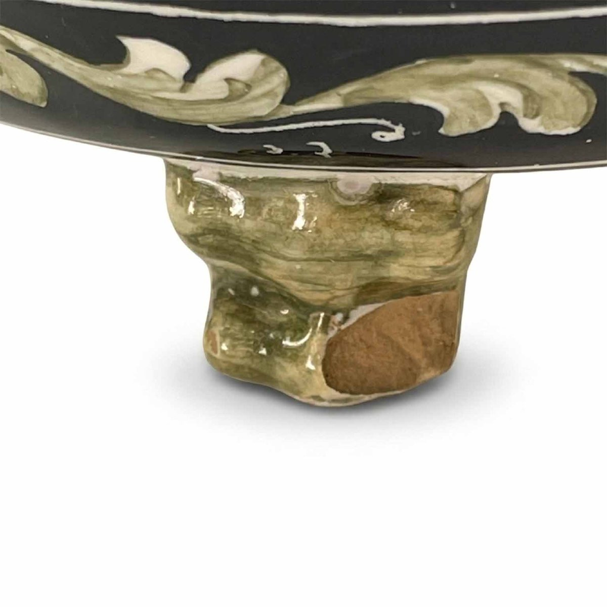 Centrotavola In Ceramica Decorata Molaroni Pesaro Prima Meta’ 1900-photo-2